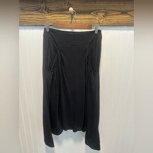 Free People Asymmetrical Black Skirt Sz s Beachy boho goth grunge fairy